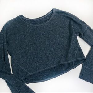 Zella Cropped Long Sleeve Workout Sweatshirt XL